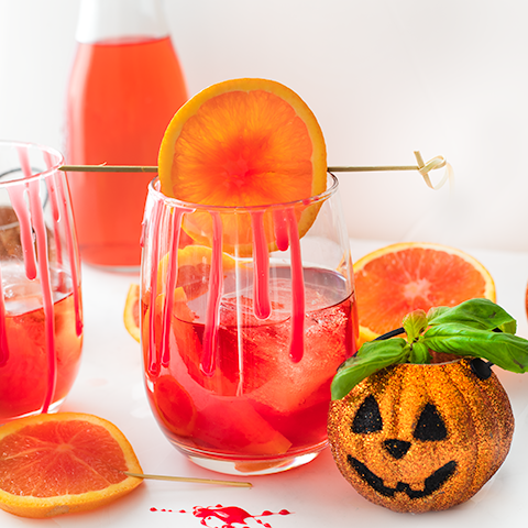 Halloween Blood Orange & Raspberry Mojito