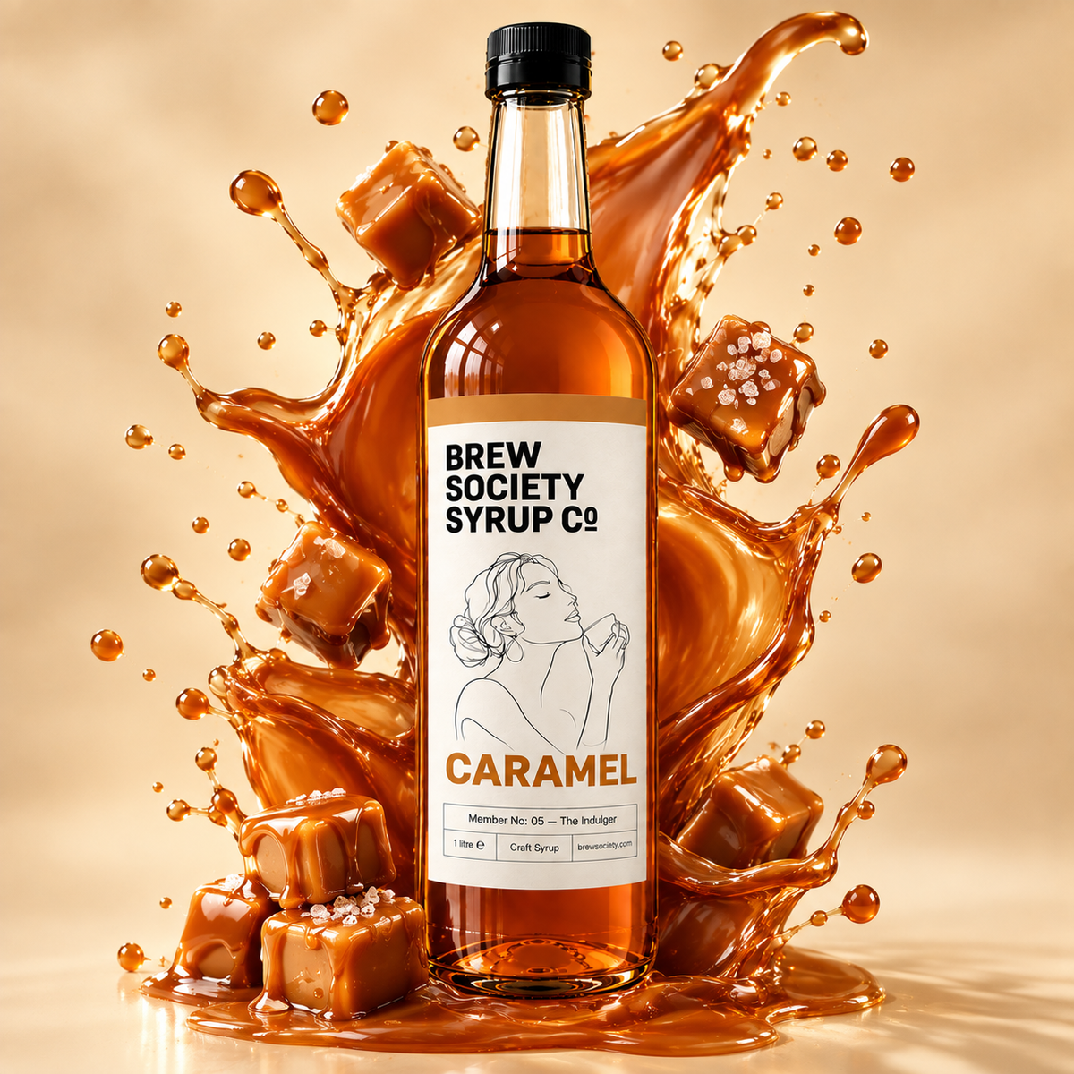 BRW Society Caramel Syrup 1 Litre