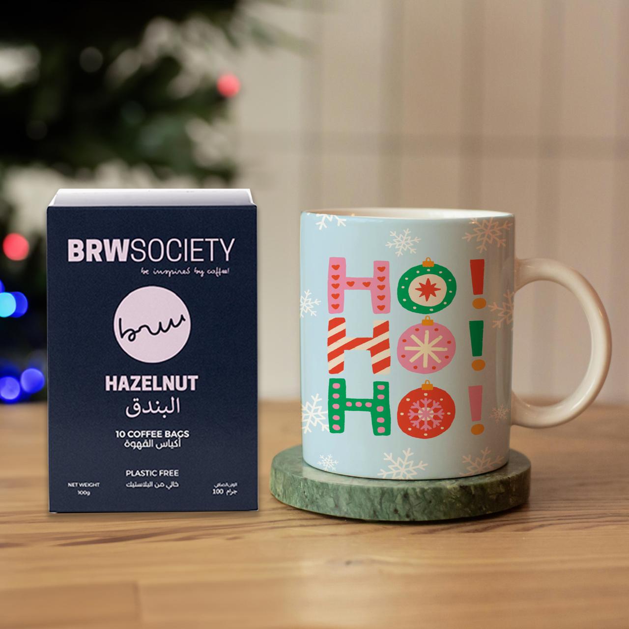 Festive Mug & Hot Drink Gift Set - Ho Ho Ho